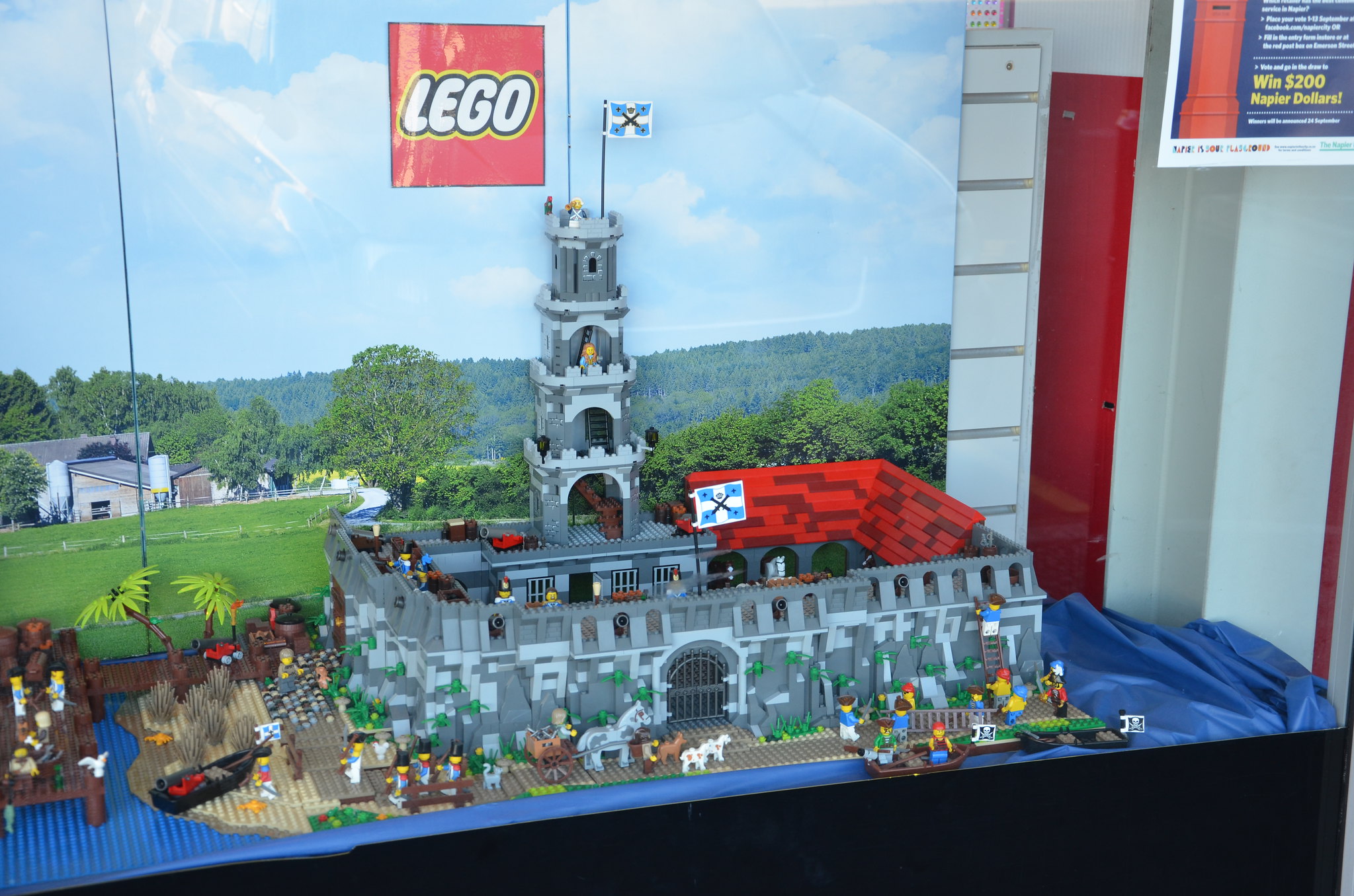 yet another LEGO day in napier - this time s window display that stayed weeks